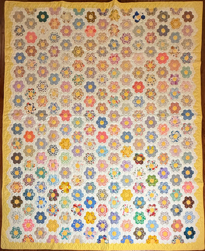 Outstanding Mosaic Flower Garden Quilt