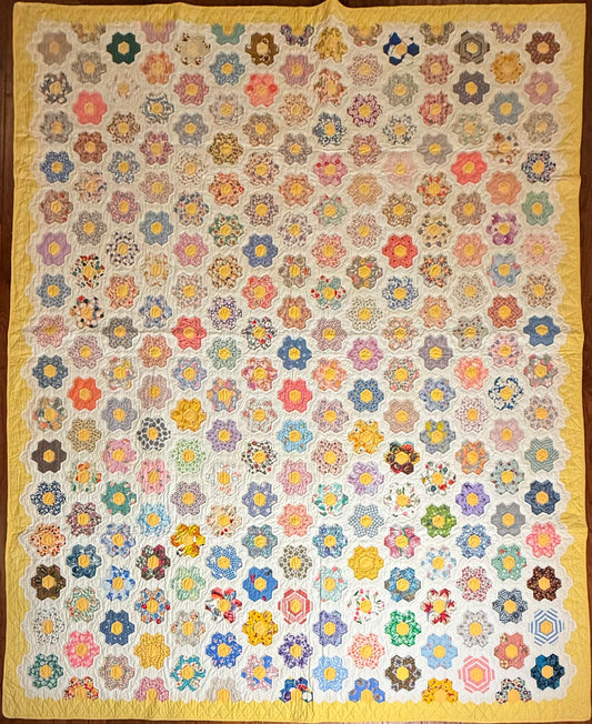 Outstanding Mosaic Flower Garden Quilt