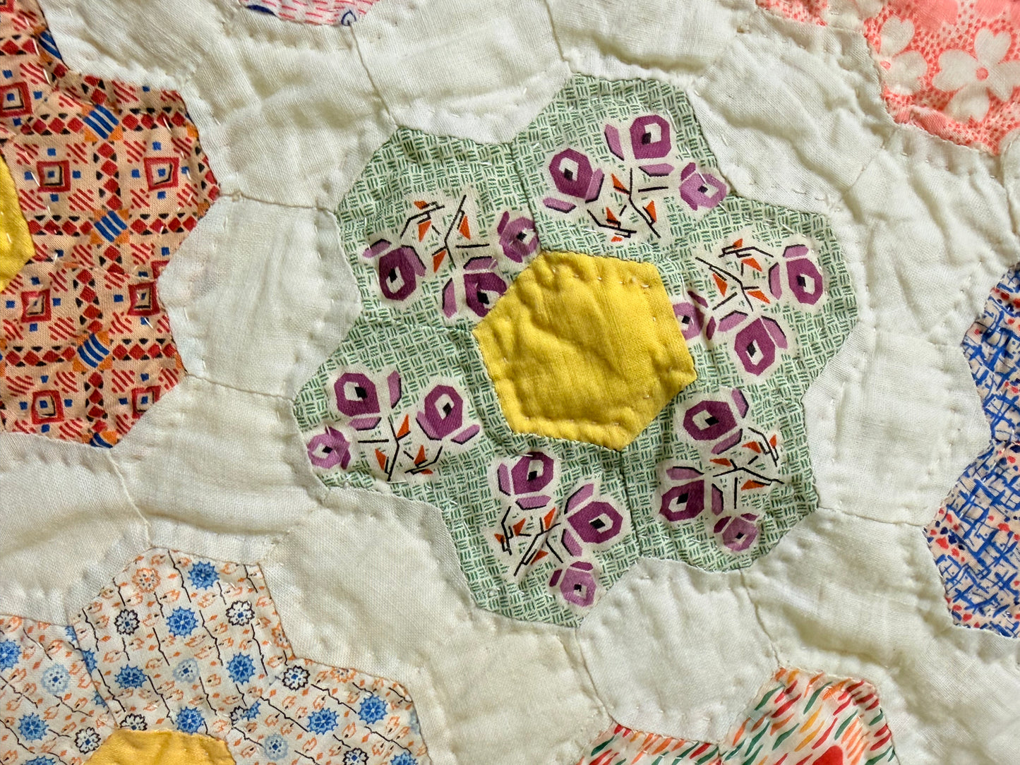 Outstanding Mosaic Flower Garden Quilt