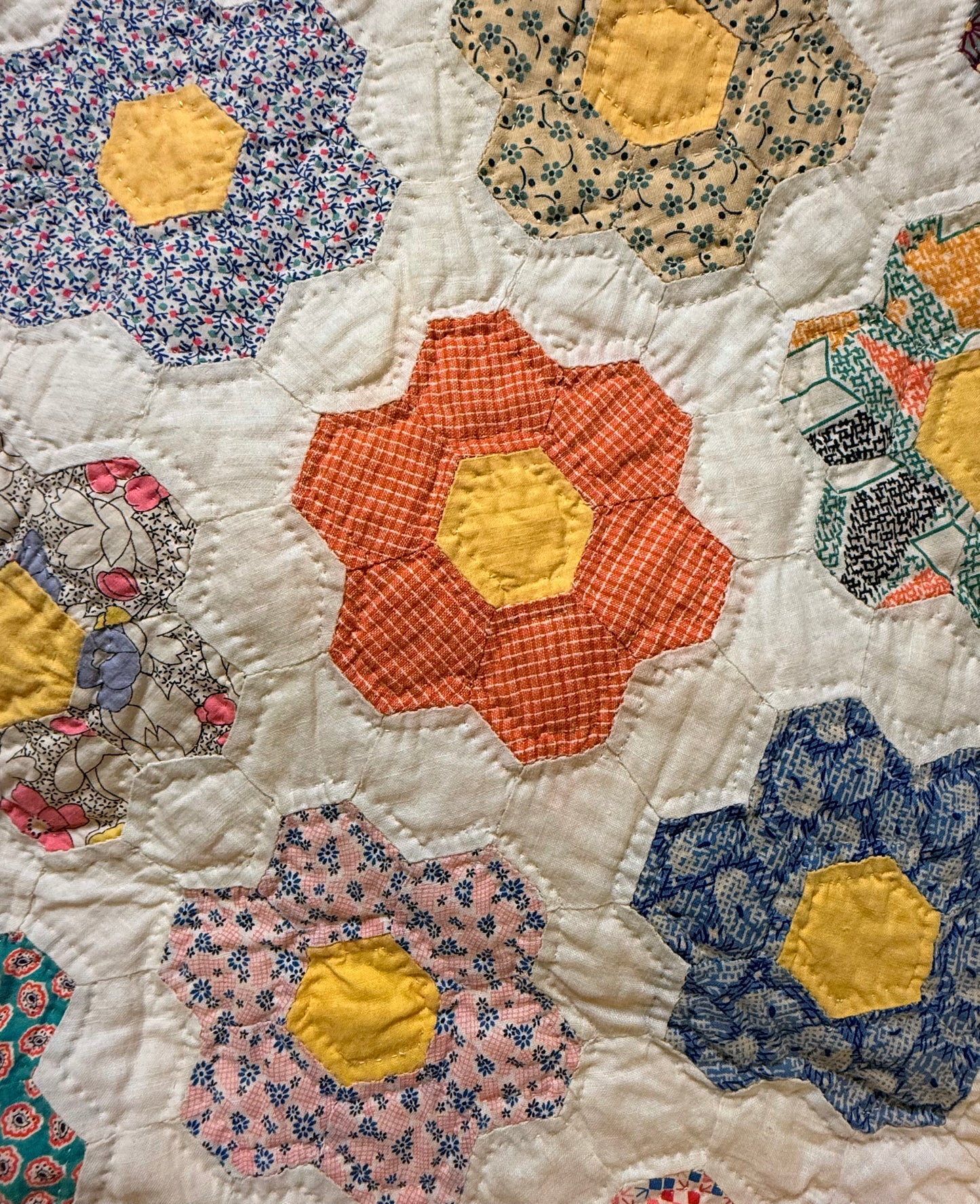 Outstanding Mosaic Flower Garden Quilt