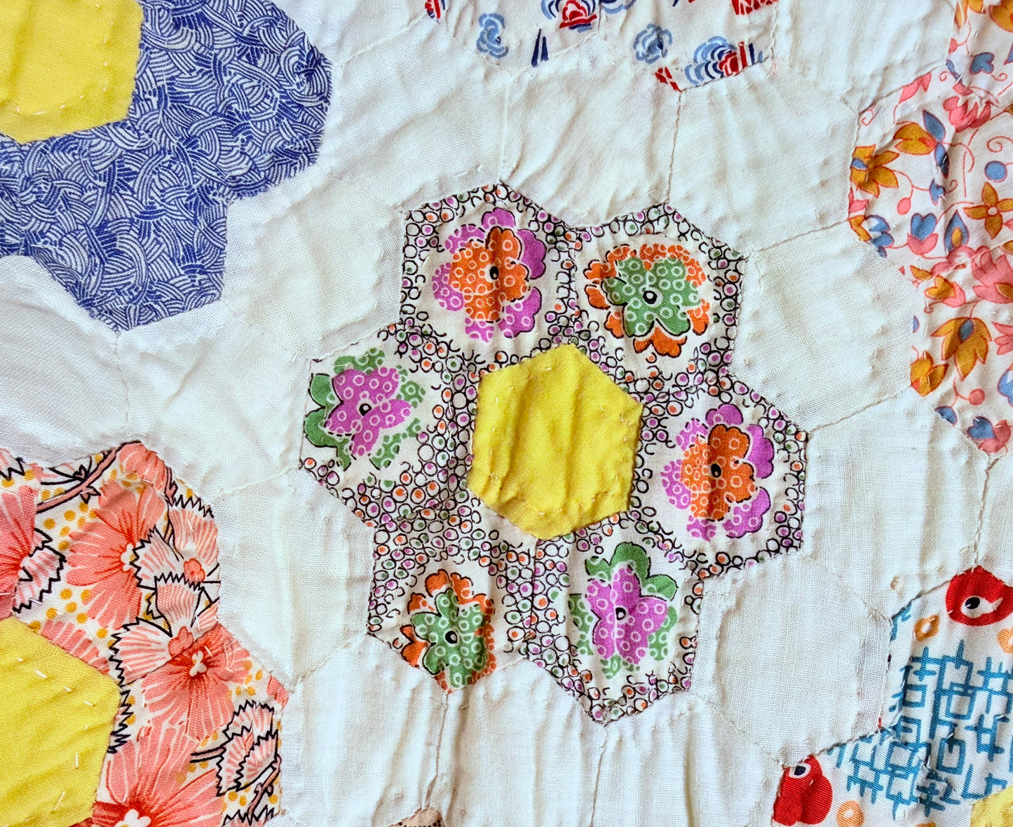 Outstanding Mosaic Flower Garden Quilt