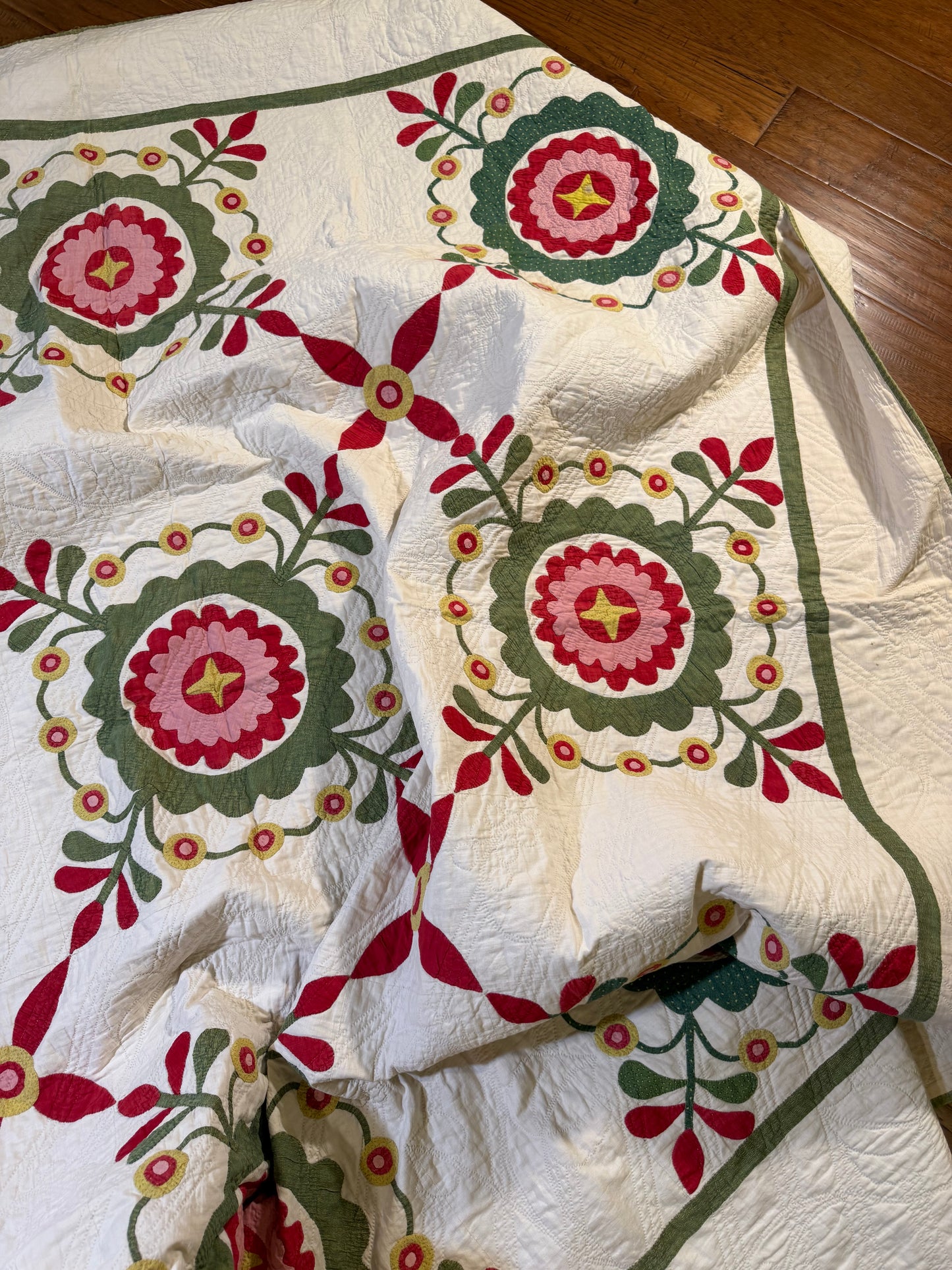 Early 9 Block Whimsical Applique  Quilt