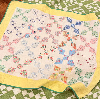 Improved 9 Patch Crib Smaller Quilt