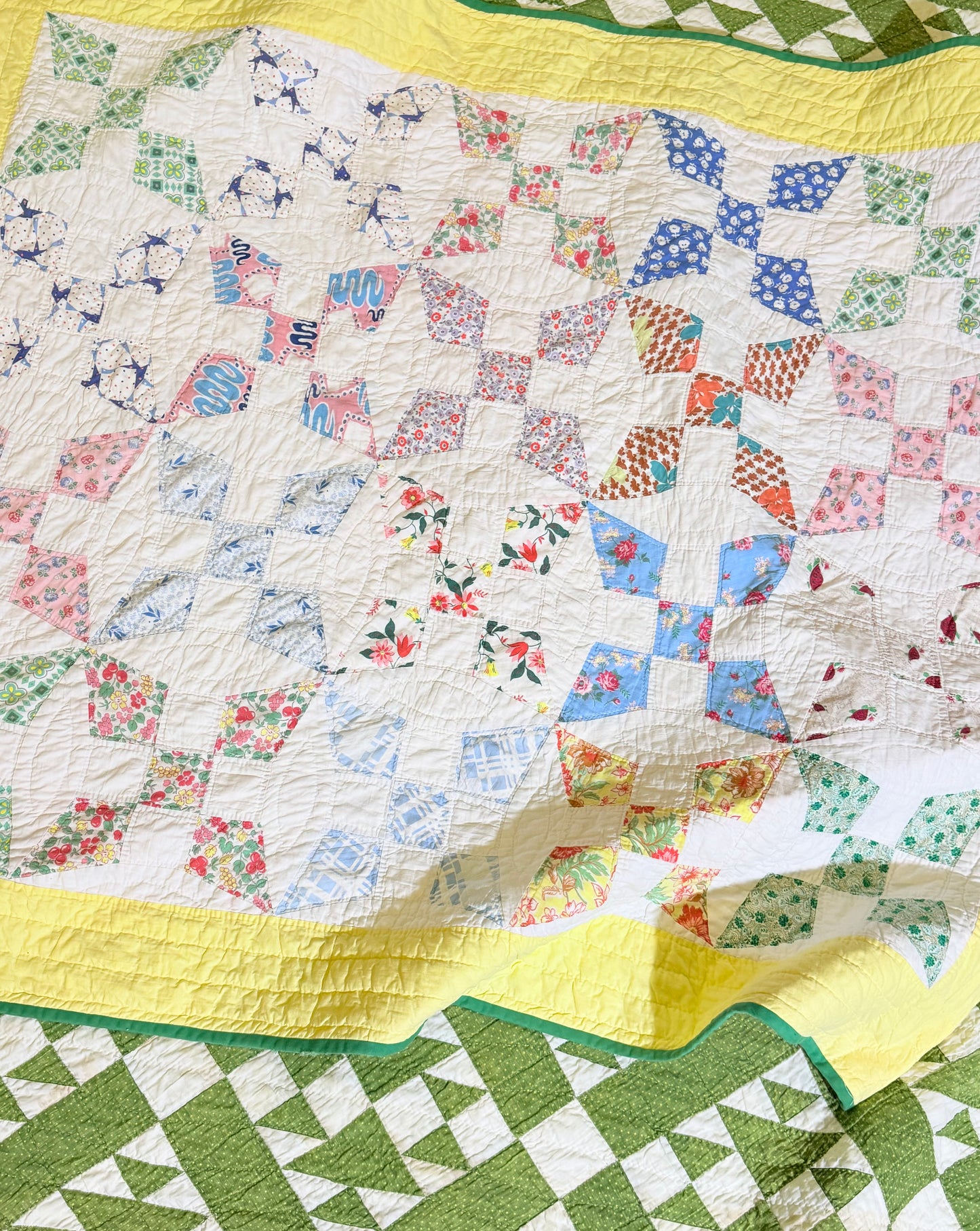 Improved 9 Patch Crib Smaller Quilt