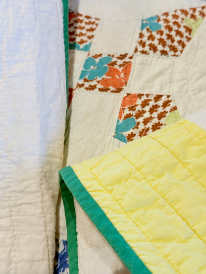 Improved 9 Patch Crib Smaller Quilt