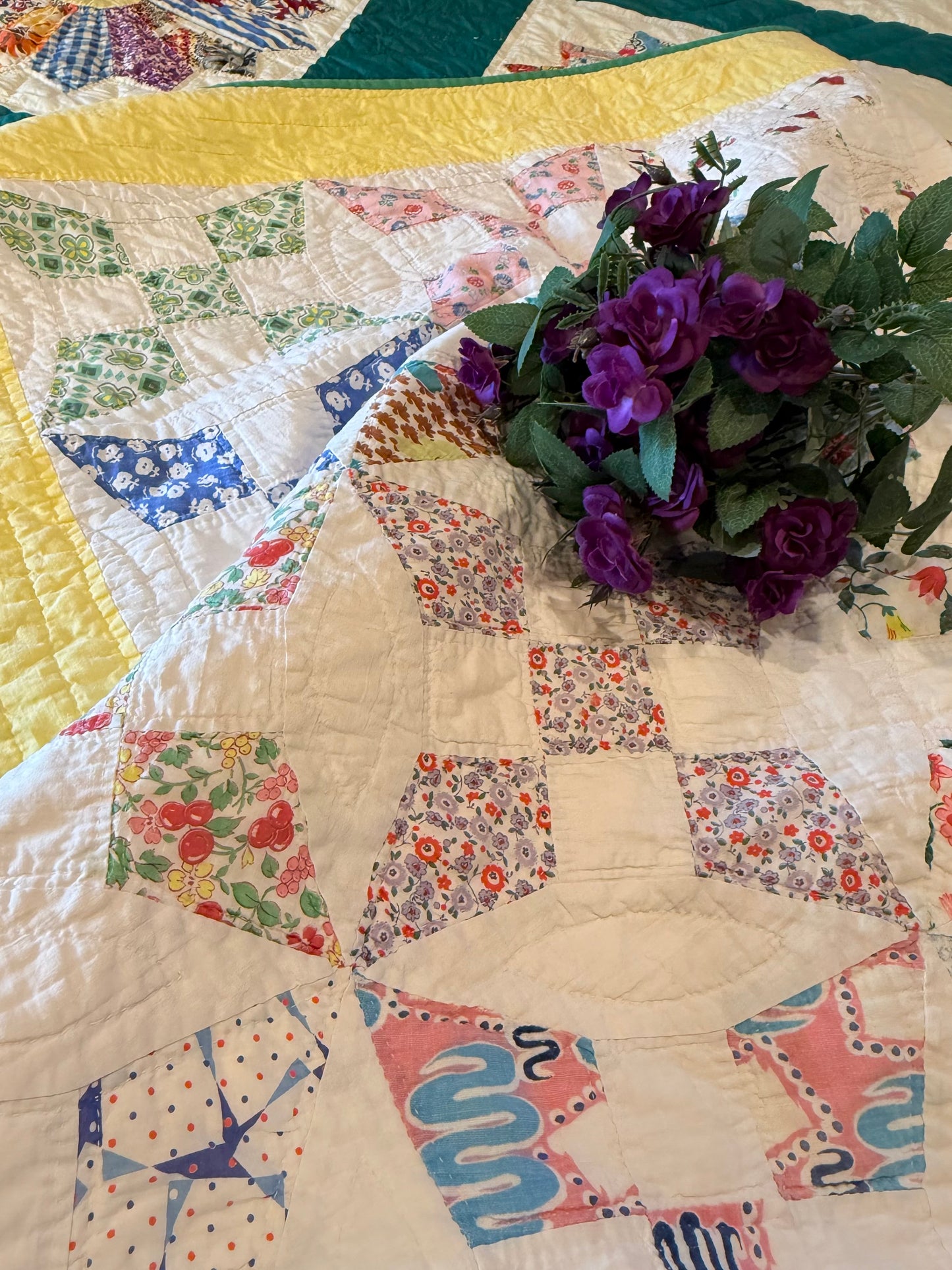 Improved 9 Patch Crib Smaller Quilt