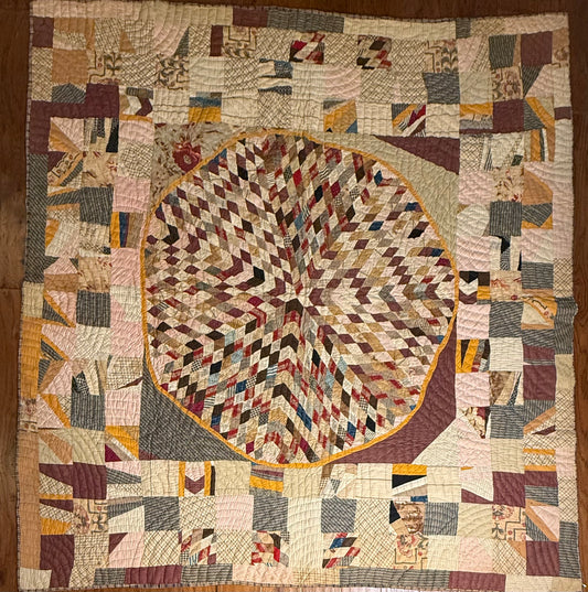 Folk Art Abstract Medallion Southern American Quilt