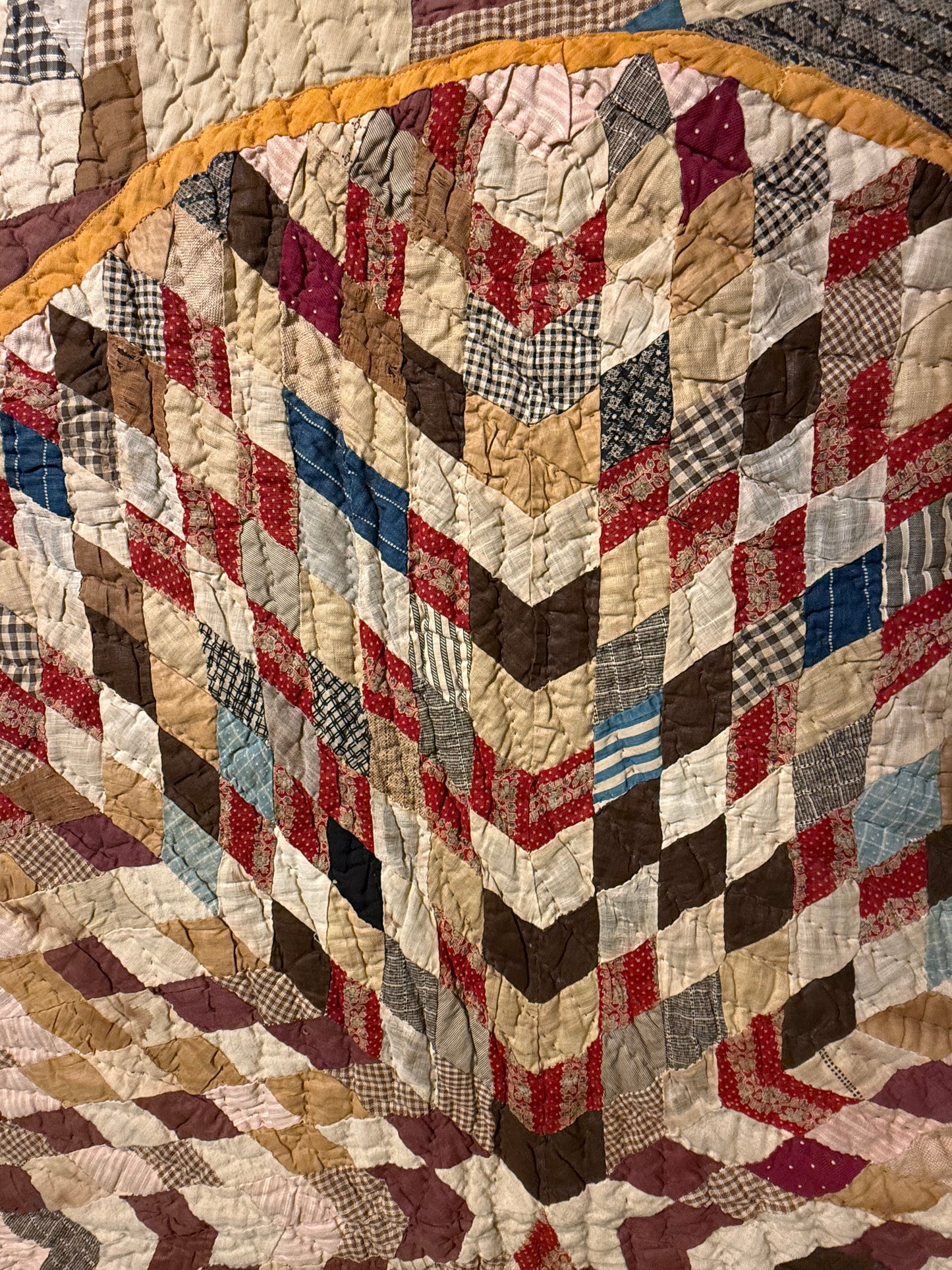 Folk Art Abstract Medallion Southern American Quilt