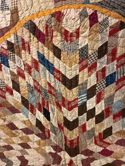 Folk Art Abstract Medallion Southern American Quilt
