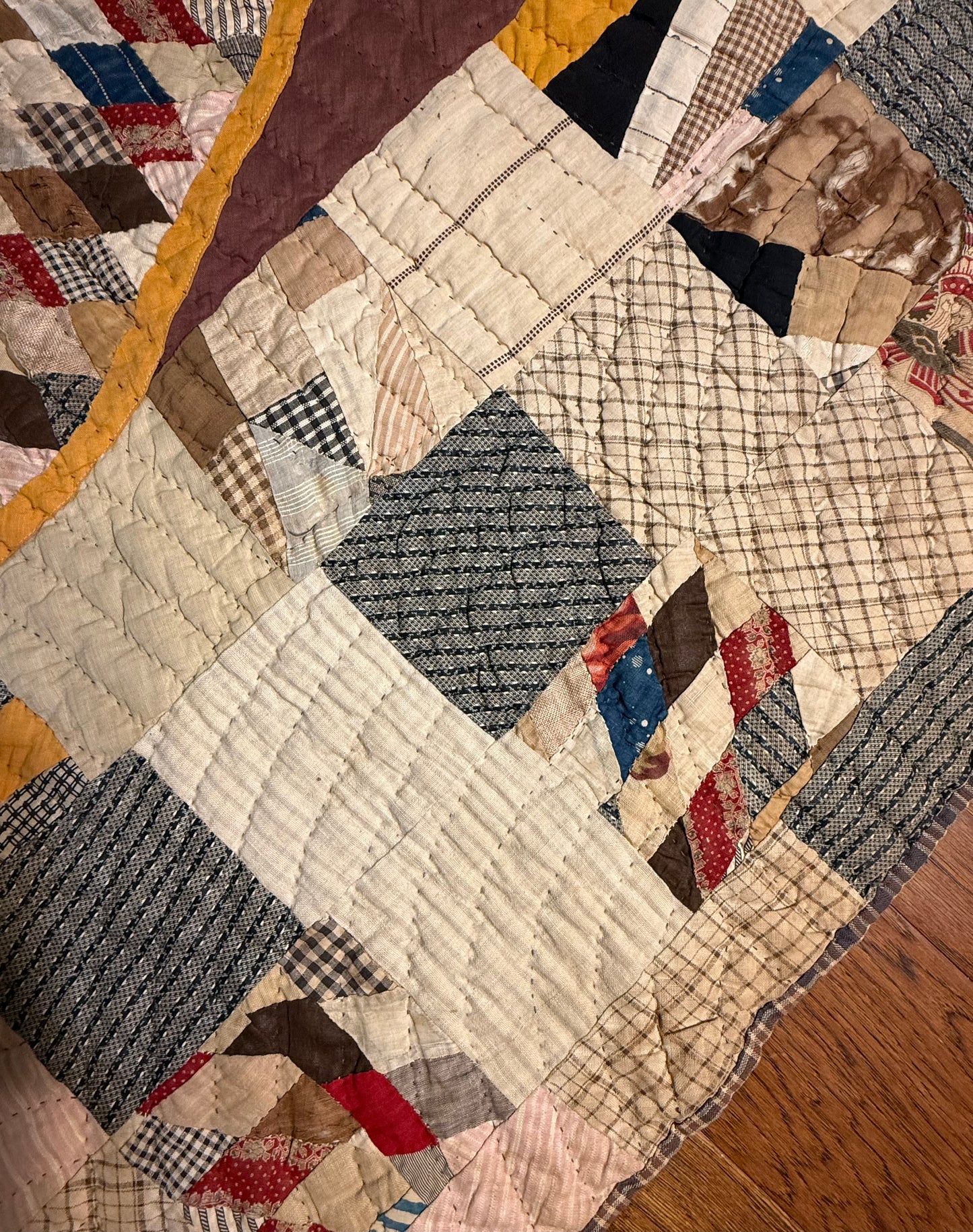 Folk Art Abstract Medallion Southern American Quilt