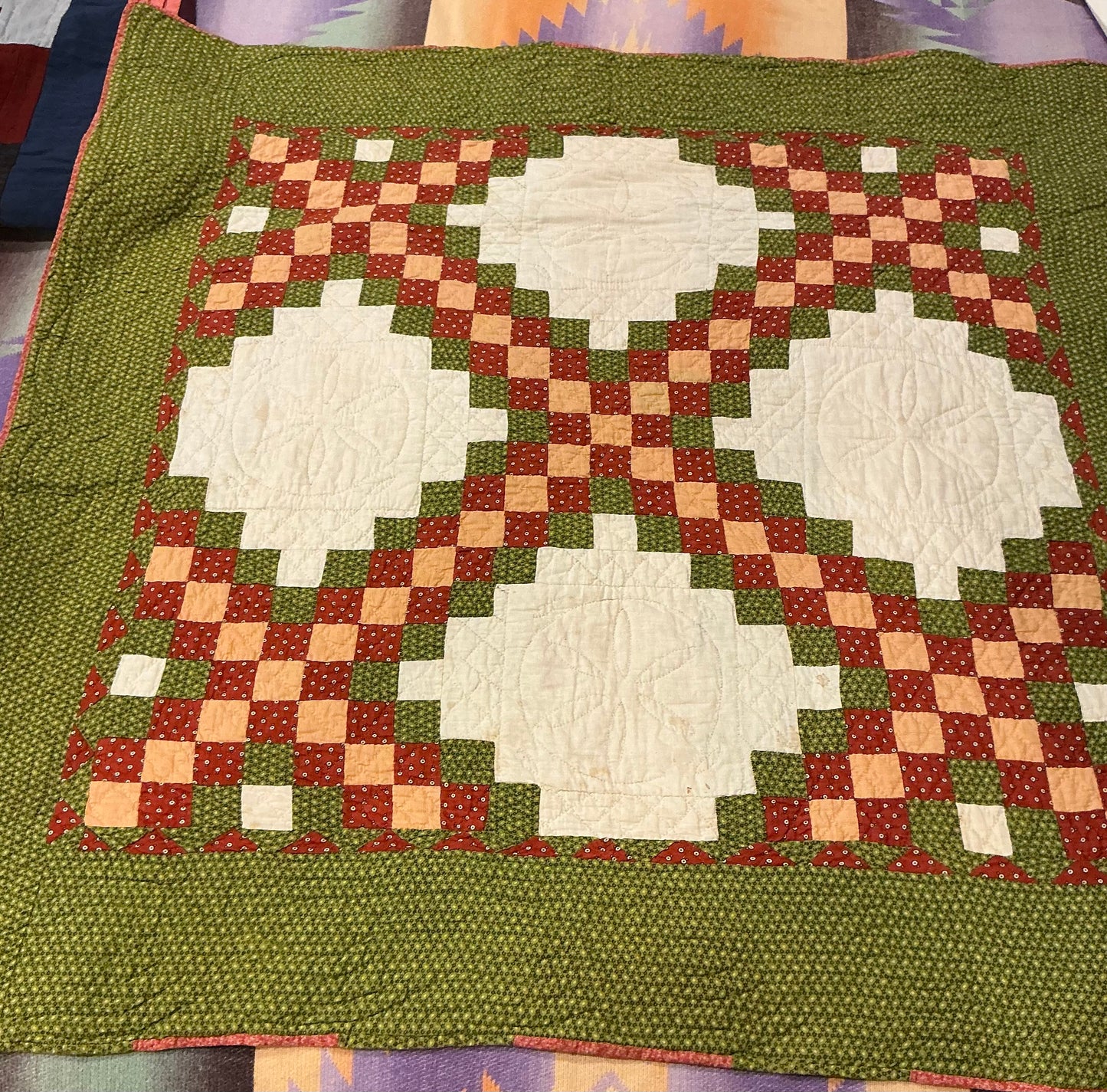 Triple Irish Chain Crib Quilt