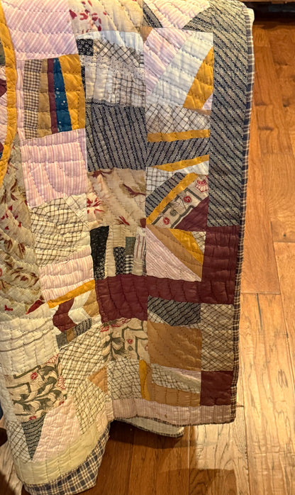 Folk Art Abstract Medallion Southern American Quilt