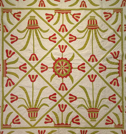 Egyptian Pot of Flowers with Medallion Center Quilt