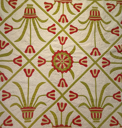 Egyptian Pot of Flowers with Medallion Center Quilt