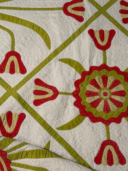 Egyptian Pot of Flowers with Medallion Center Quilt