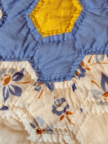 Colorful Grannies Flower Garden Quilt