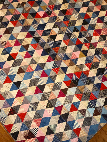 Scrappy One Patch Triangles Quilt