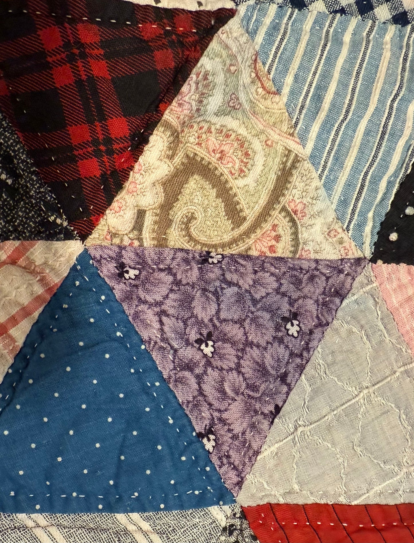 Scrappy One Patch Triangles Quilt