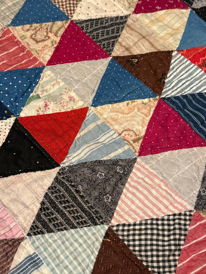 Scrappy One Patch Triangles Quilt