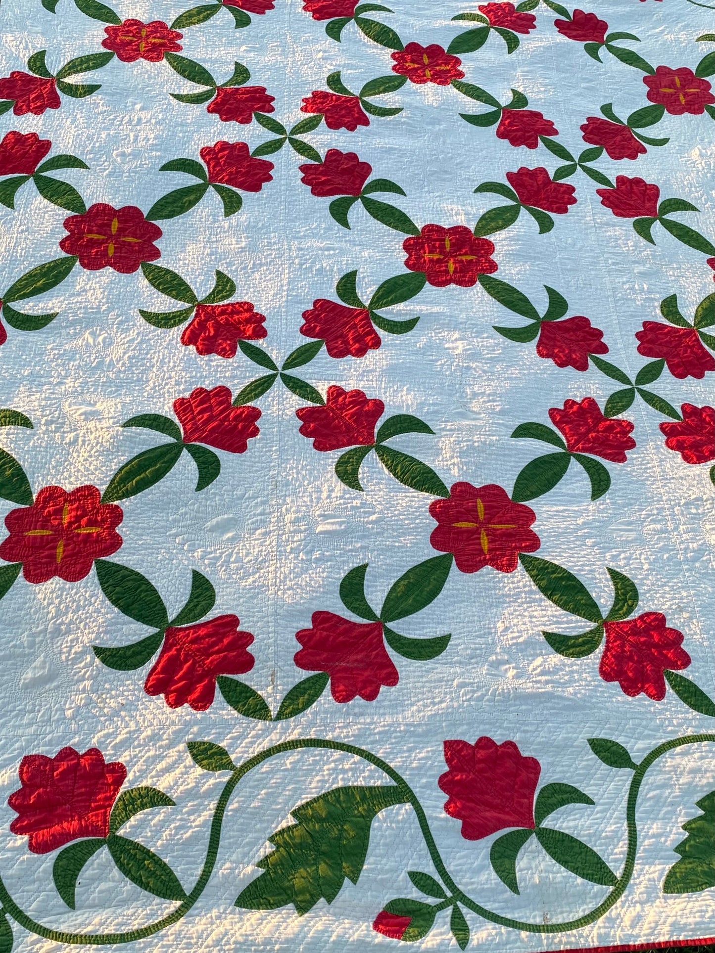 New Jersey Rose Appliqué Quilt with Border