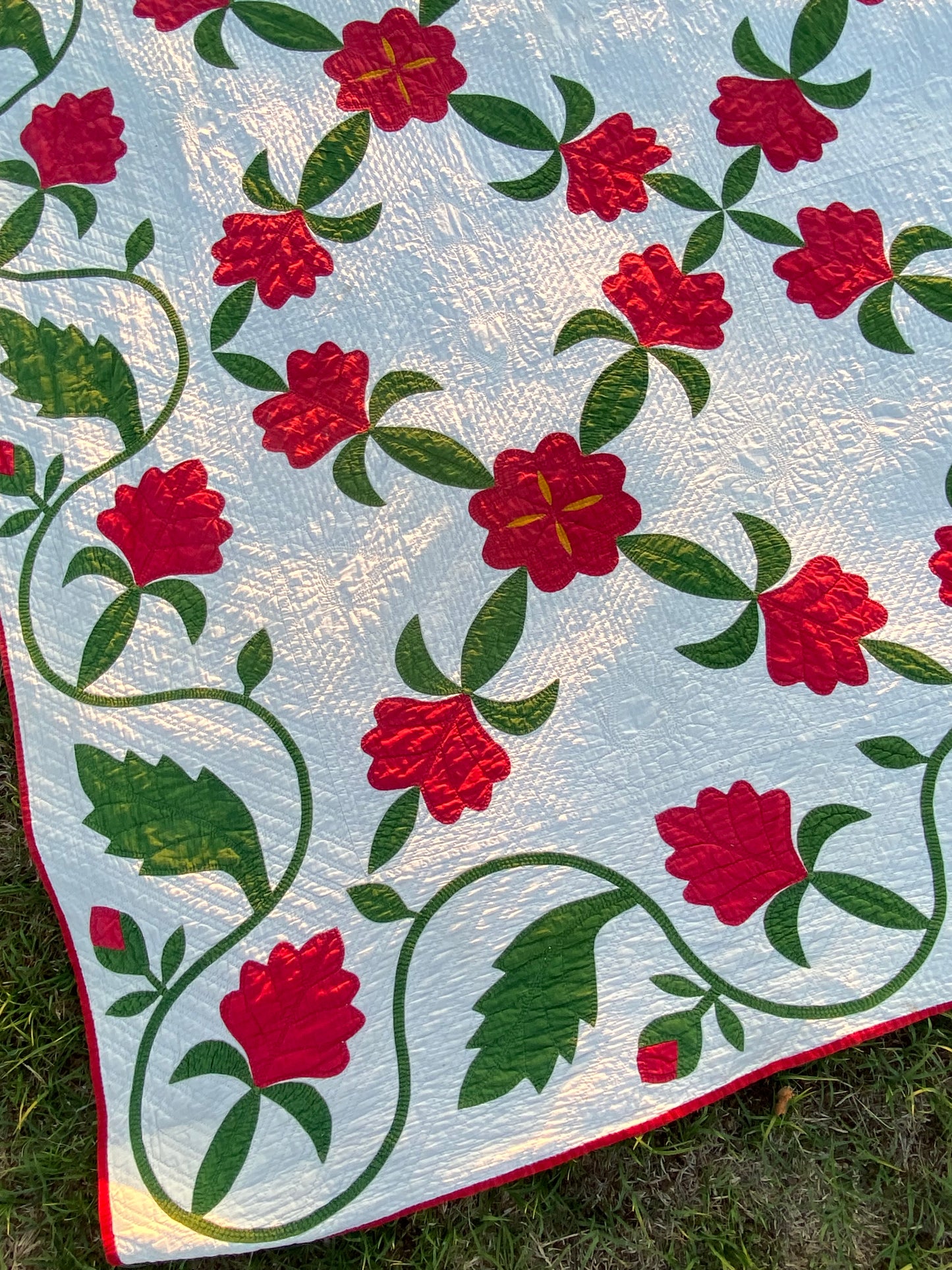 New Jersey Rose Appliqué Quilt with Border