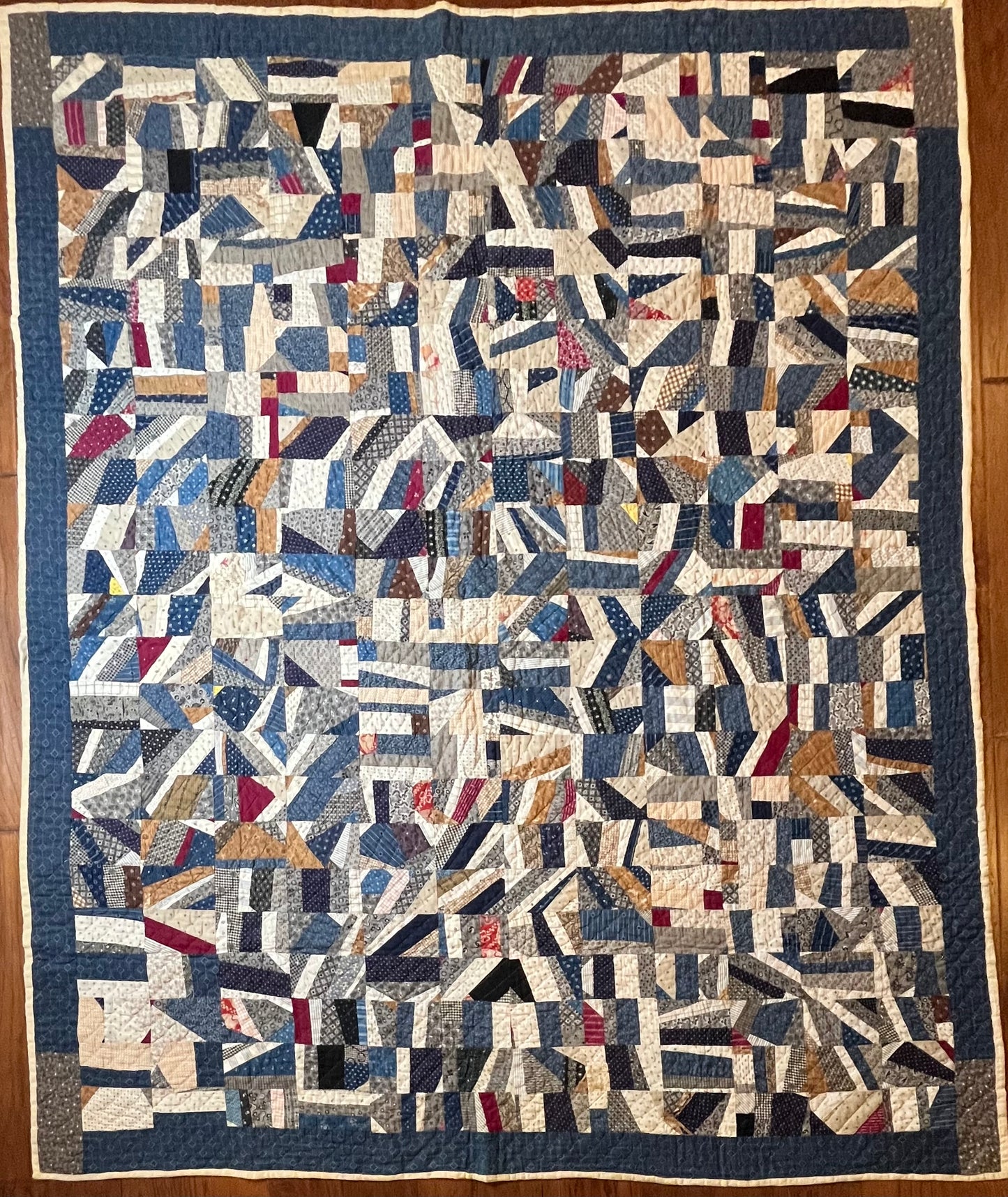Scrappy Abstract Confetti Cotton Crazy Quilt