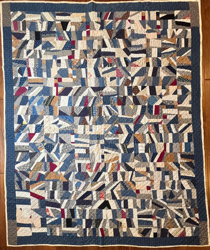 Scrappy Abstract Confetti Cotton Crazy Quilt