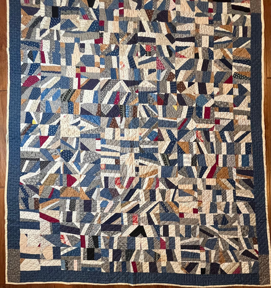 Scrappy Abstract Confetti Cotton Crazy Quilt
