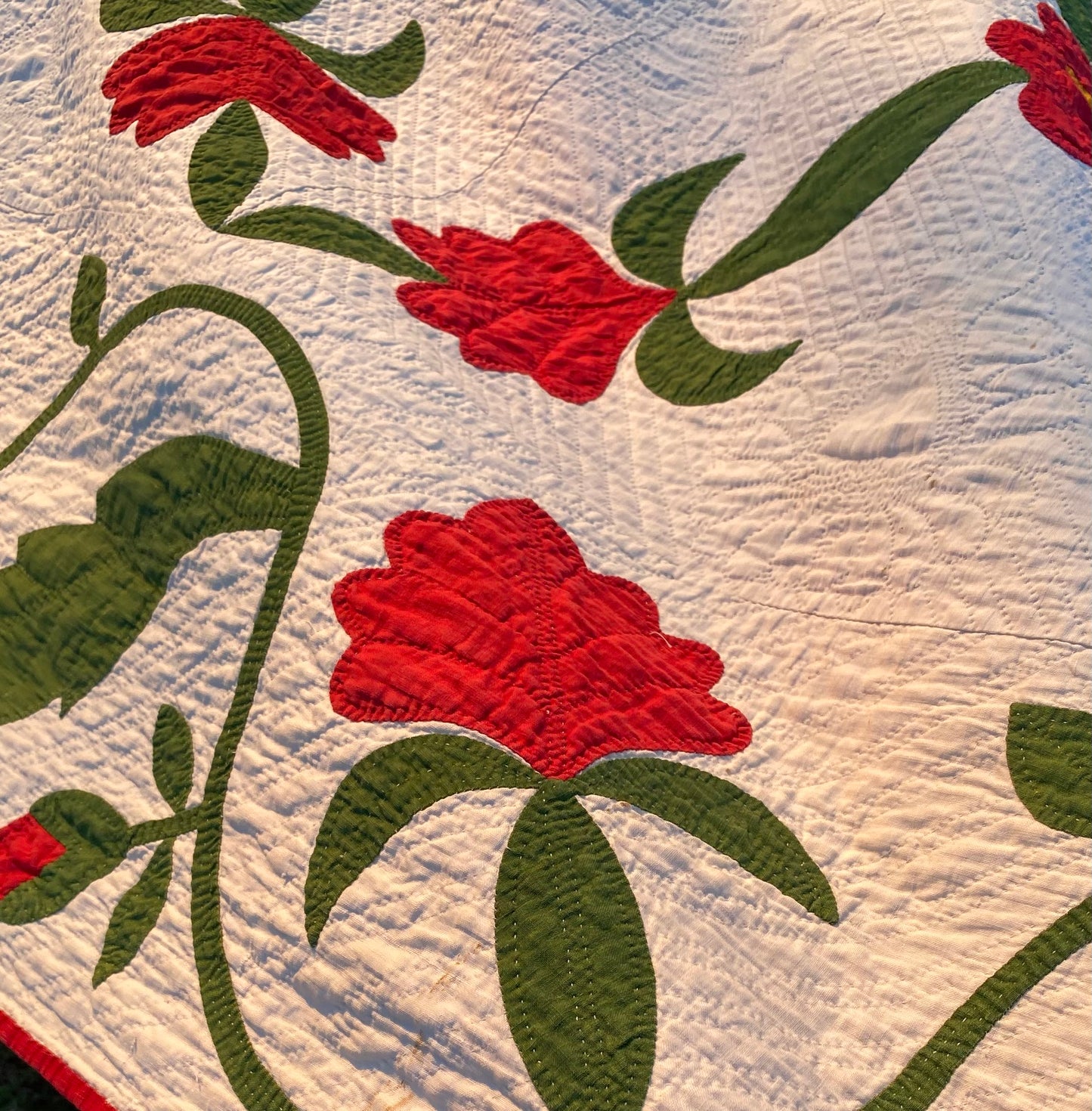 New Jersey Rose Appliqué Quilt with Border