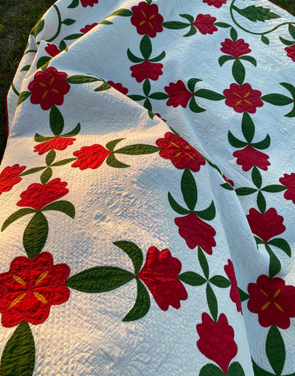 New Jersey Rose Appliqué Quilt with Border