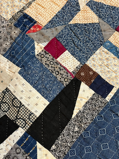 Scrappy Abstract Confetti Cotton Crazy Quilt