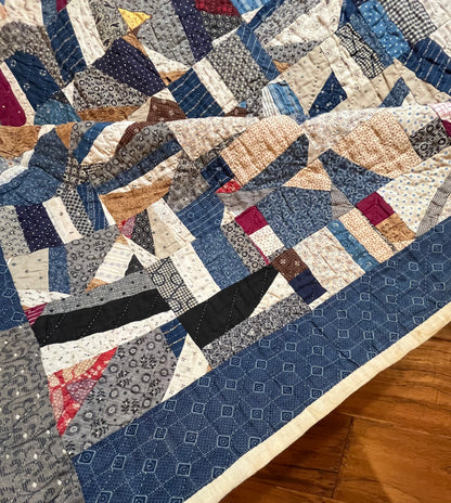 Scrappy Abstract Confetti Cotton Crazy Quilt