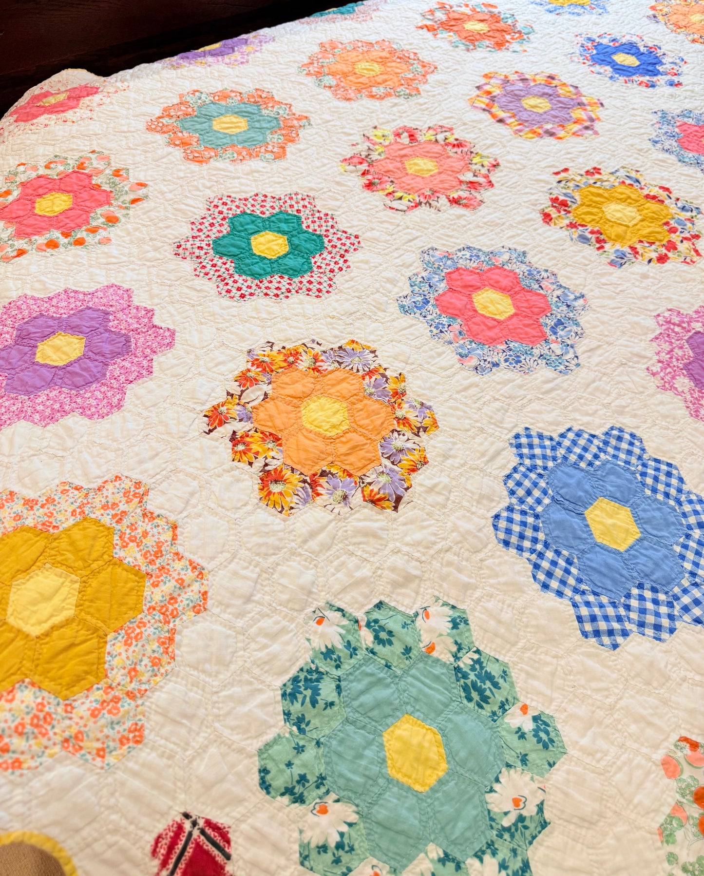 1930’s Grannies Flower Garden Quilt