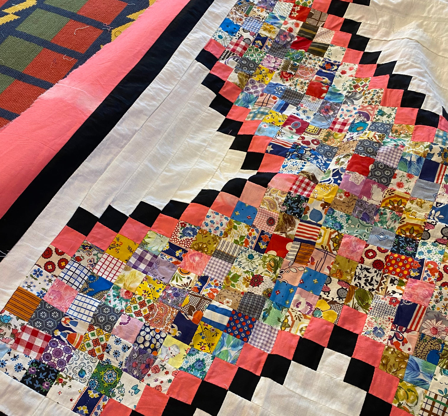 Aunt Jens Postage Stamp Quilt Top