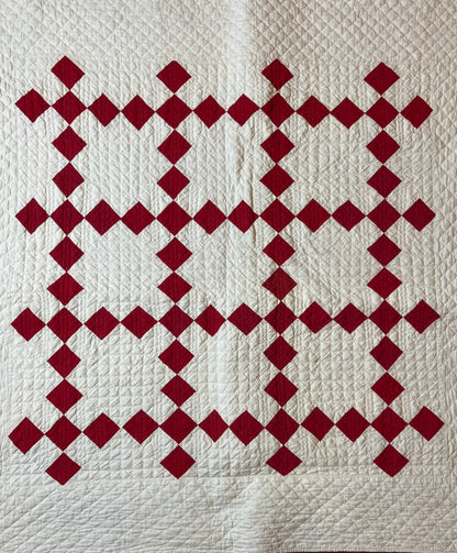 Nine Patch On Point Crib Quilt