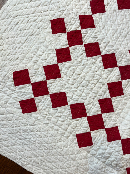 Nine Patch On Point Crib Quilt