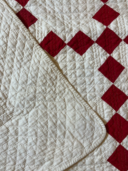 Nine Patch On Point Crib Quilt