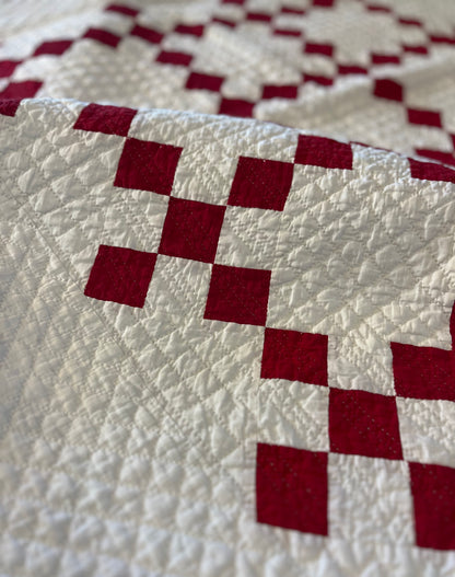 Nine Patch On Point Crib Quilt