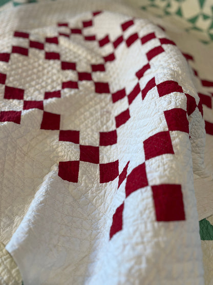 Nine Patch On Point Crib Quilt