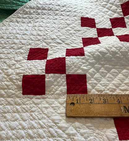 Nine Patch On Point Crib Quilt