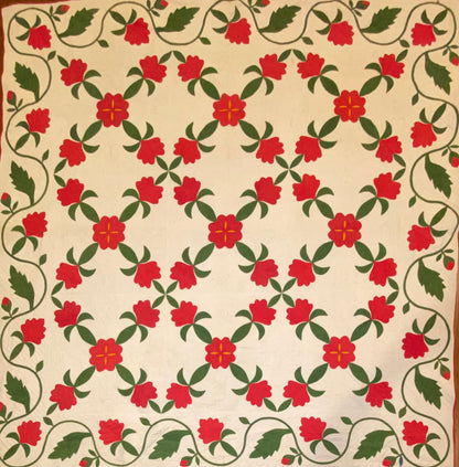 New Jersey Rose Appliqué Quilt with Border