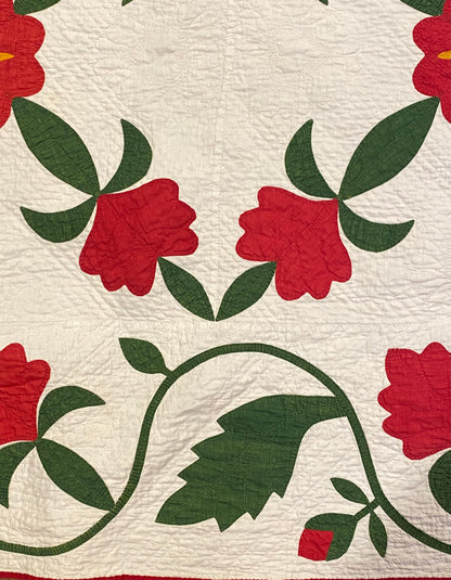 New Jersey Rose Appliqué Quilt with Border