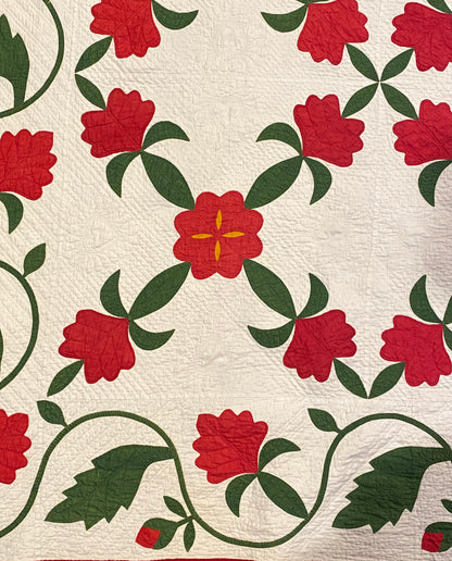 New Jersey Rose Appliqué Quilt with Border