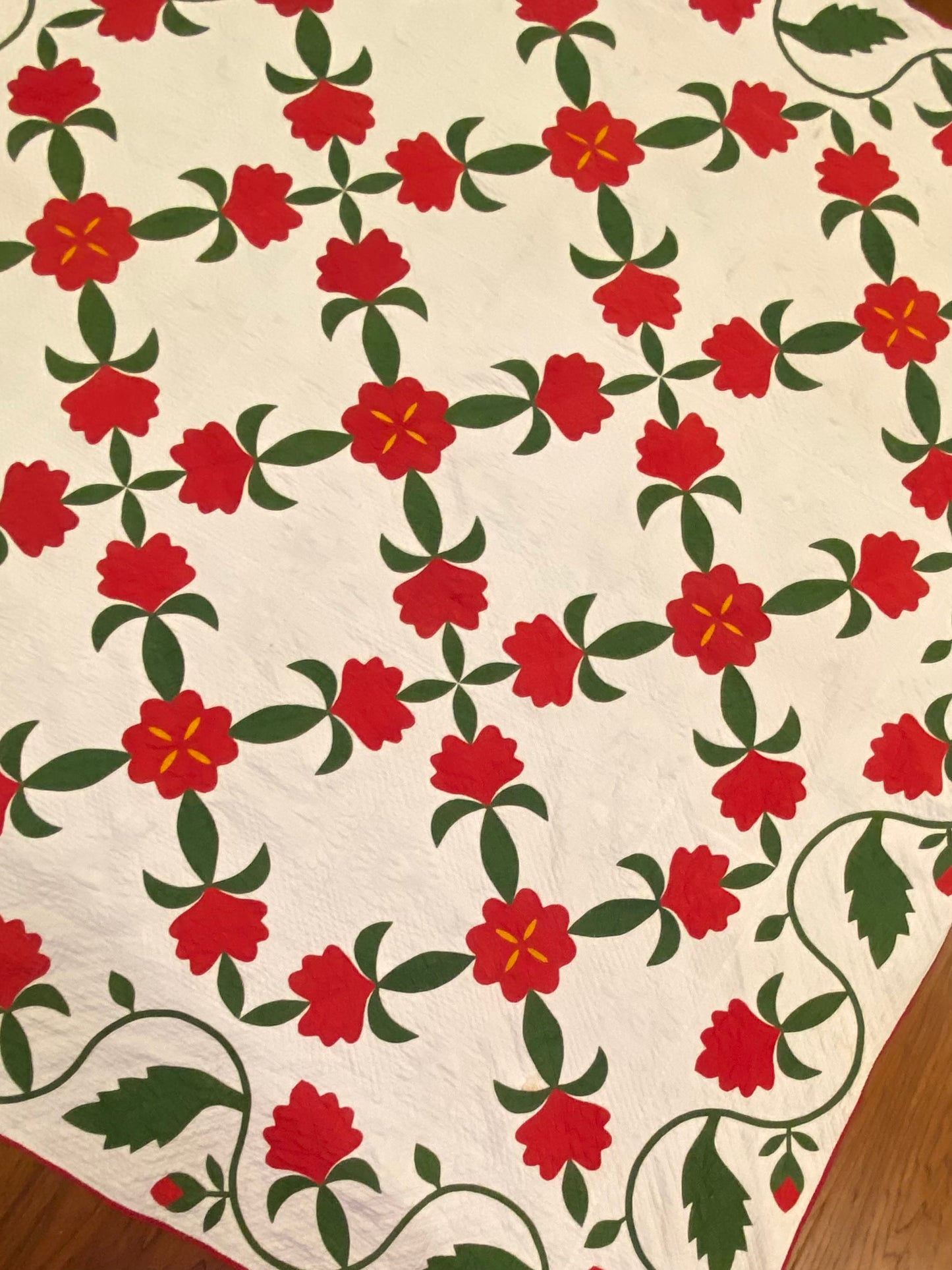 New Jersey Rose Appliqué Quilt with Border