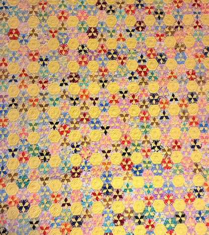 Unique Miniature Hexagonal Stars Pattern Quilt