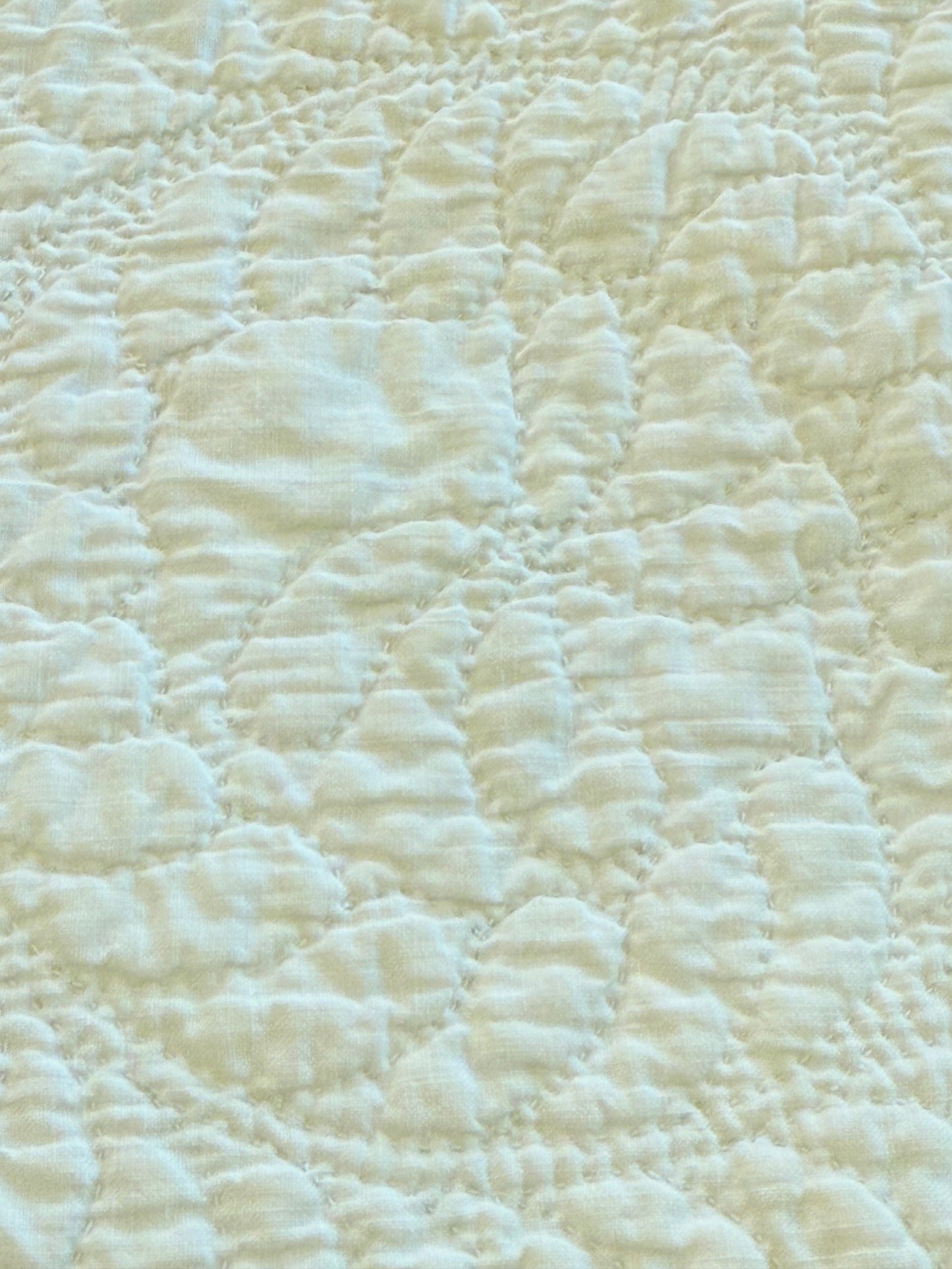 Ocean Waves of Triangles Quilt with Stars-Dated / Signed