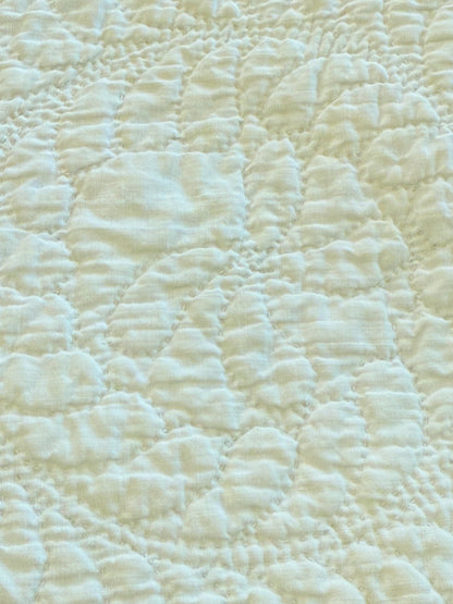 Ocean Waves of Triangles Quilt with Stars-Dated / Signed