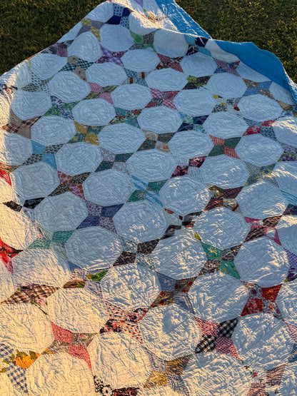 Scrappy Periwinkle Stars Quilt