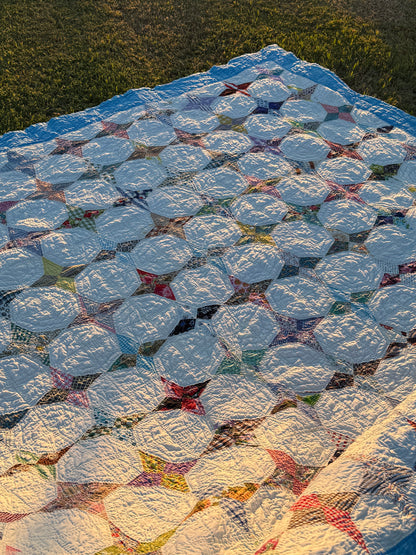 Scrappy Periwinkle Stars Quilt