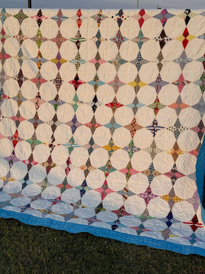 Scrappy Periwinkle Stars Quilt